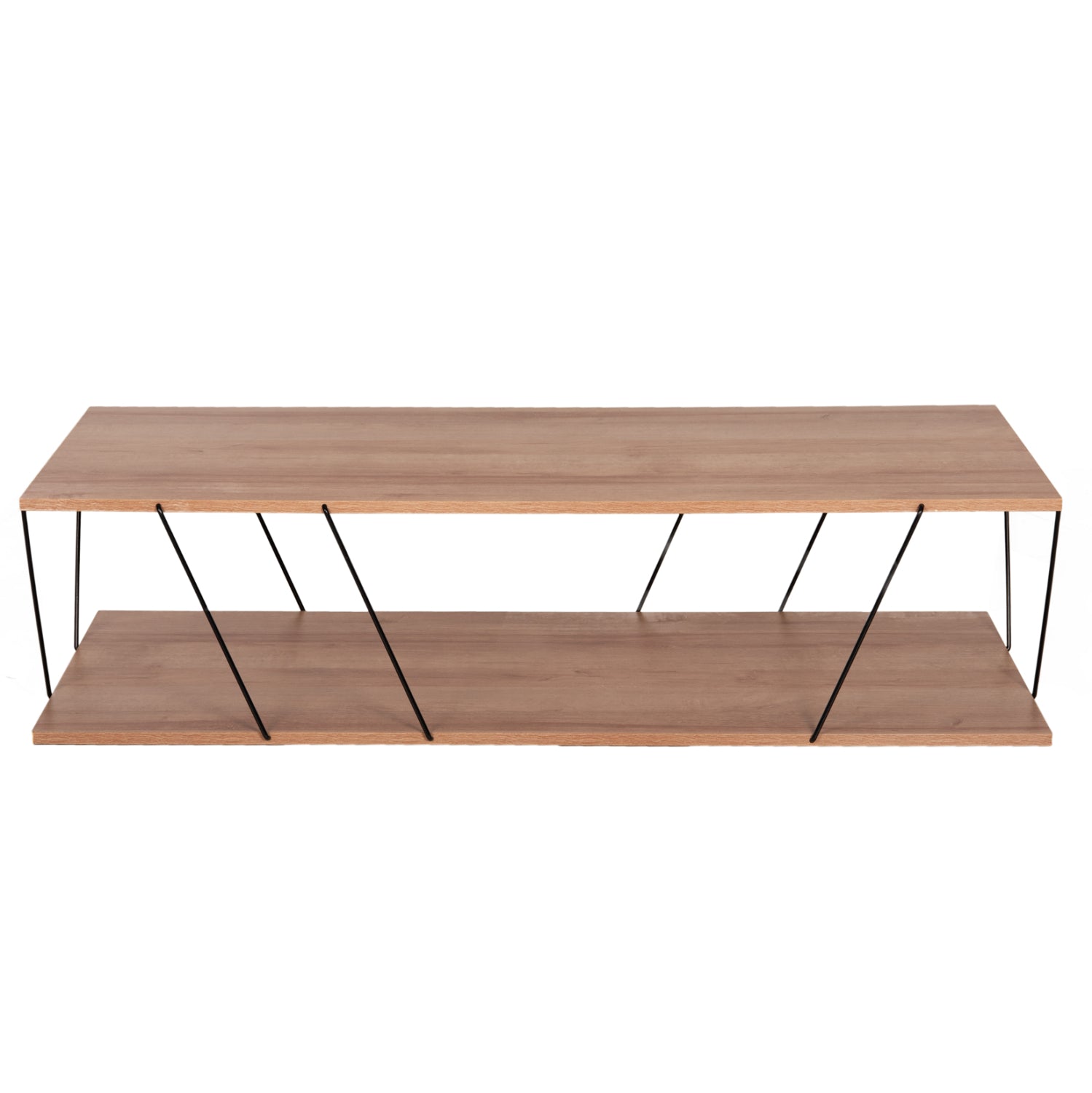 LIVING ROOM COMPOSITION 2PCS TARS HM11771.11 MELAMINE/METAL IN NATURAL OAK-BLACK