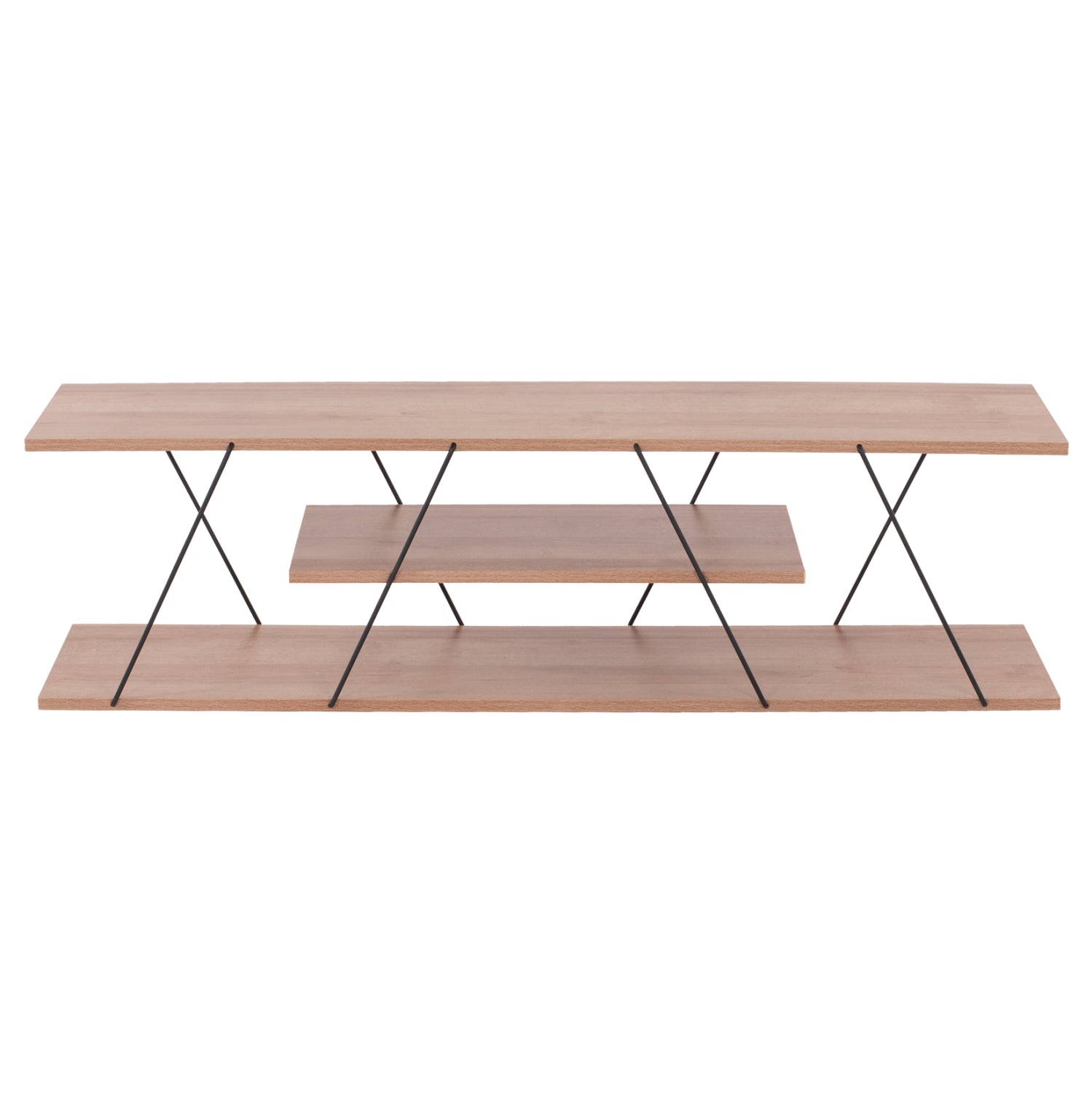 LIVING ROOM COMPOSITION 2PCS TARS HM11771.11 MELAMINE/METAL IN NATURAL OAK-BLACK