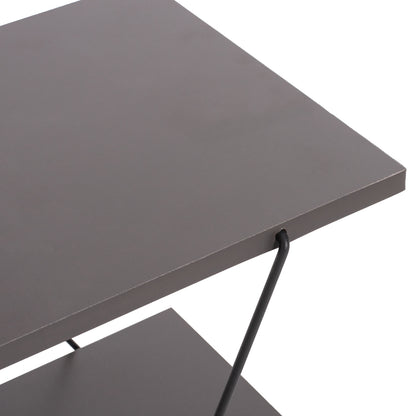 LIVING ROOM COMPOSITION 2PCS TARS HM11771.20 MELAMINE/METAL IN DARK GREY-BLACK
