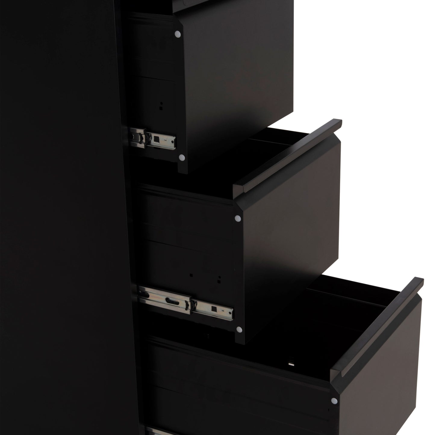 OFFICE FILING CABINET (3) SIDER HM6636.01 BLACK METAL 45.5x62x103.5Hcm.