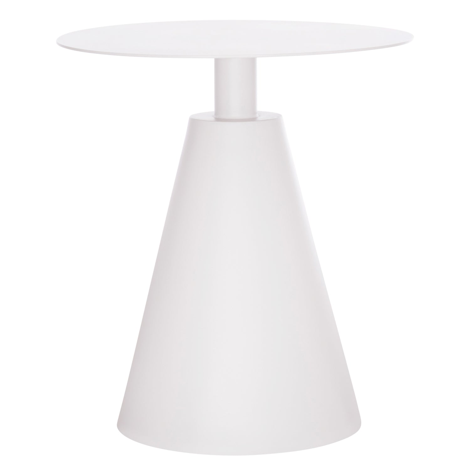 OUTDOOR ROUND SIDE TABLE SERA HM6270.02 ALUMINUM IN WHITE Φ50x56Hcm.