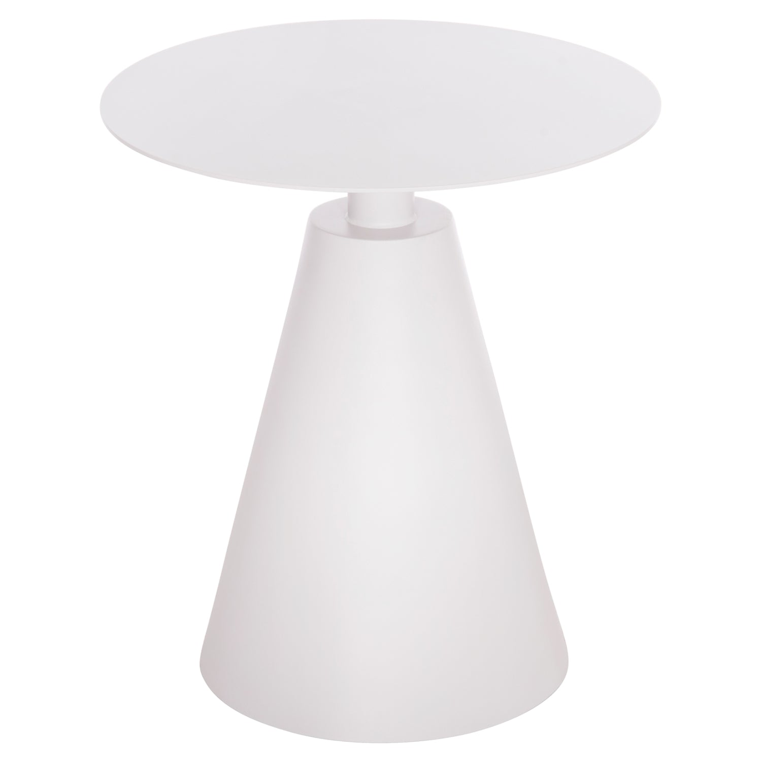 OUTDOOR ROUND SIDE TABLE SERA HM6270.02 ALUMINUM IN WHITE Φ50x56Hcm.