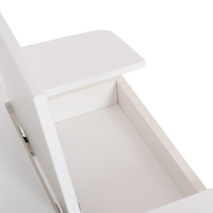 KIDS' TABLE WITH STORAGE SPACE RICKI HM18339.03 MDF & BIRCH WOOD IN WHITE 65x65x47Hcm.