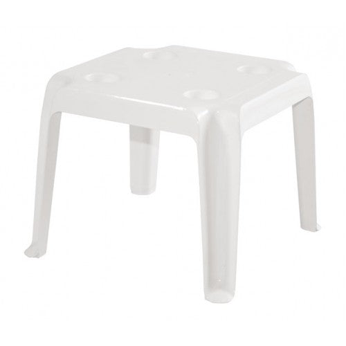 TABLE WITH 4 GLASSWARE + PLASTIC UMBRELLA POSITION