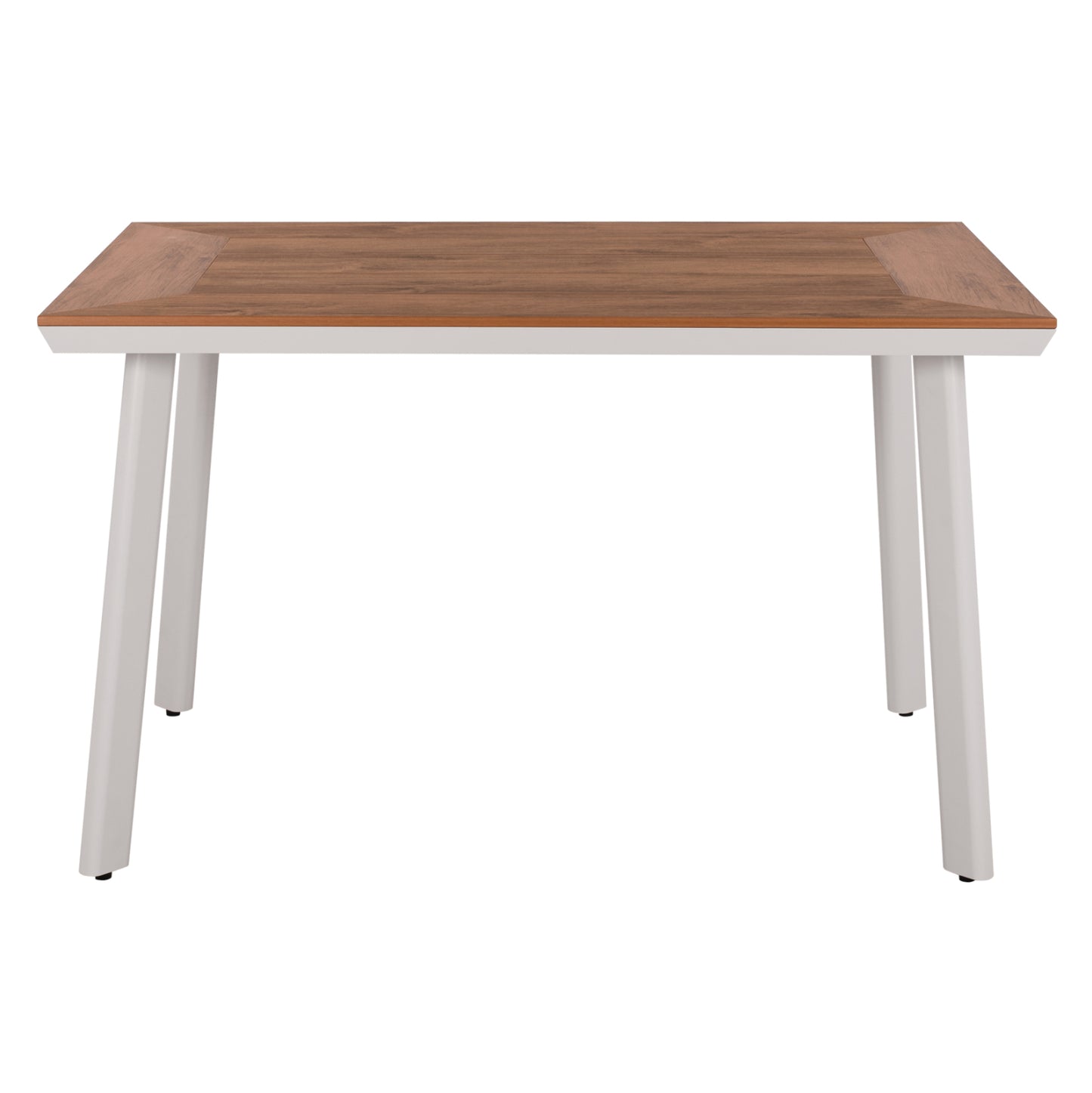 ALUMINUM DINING TABLE TABER HM5562.01 WHITE WITH POLYWOOD TOP 120x80x72.5Hcm.