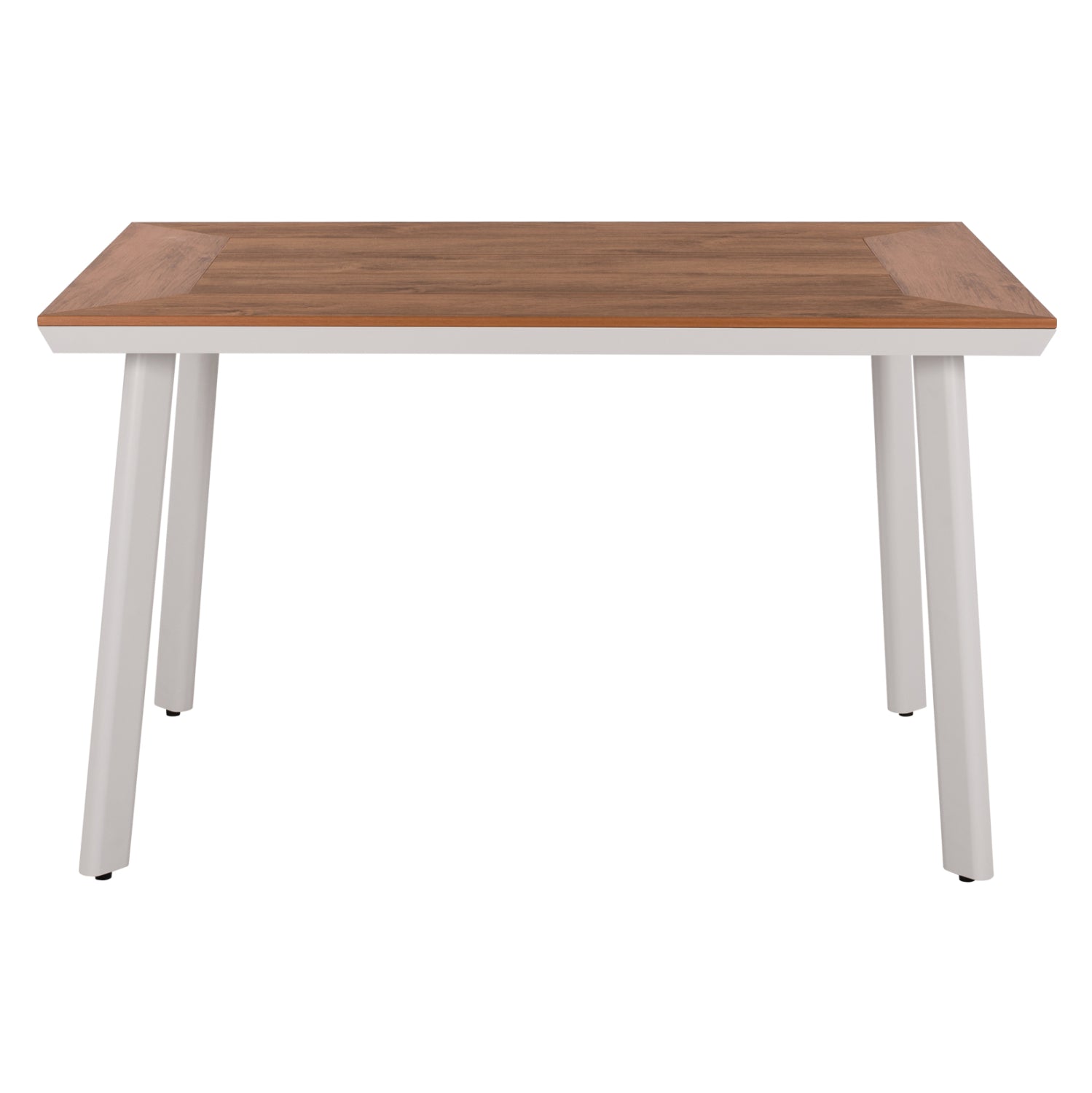 ALUMINUM DINING TABLE TABER HM5562.01 WHITE WITH POLYWOOD TOP 120x80x72.5Hcm.