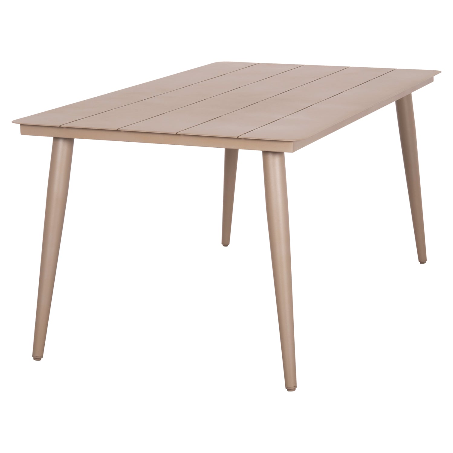 ALUMINUM DINING TABLE RECTANGULAR HIGER HM6291.04 CAPPUCCINO 160x90x78Hcm.