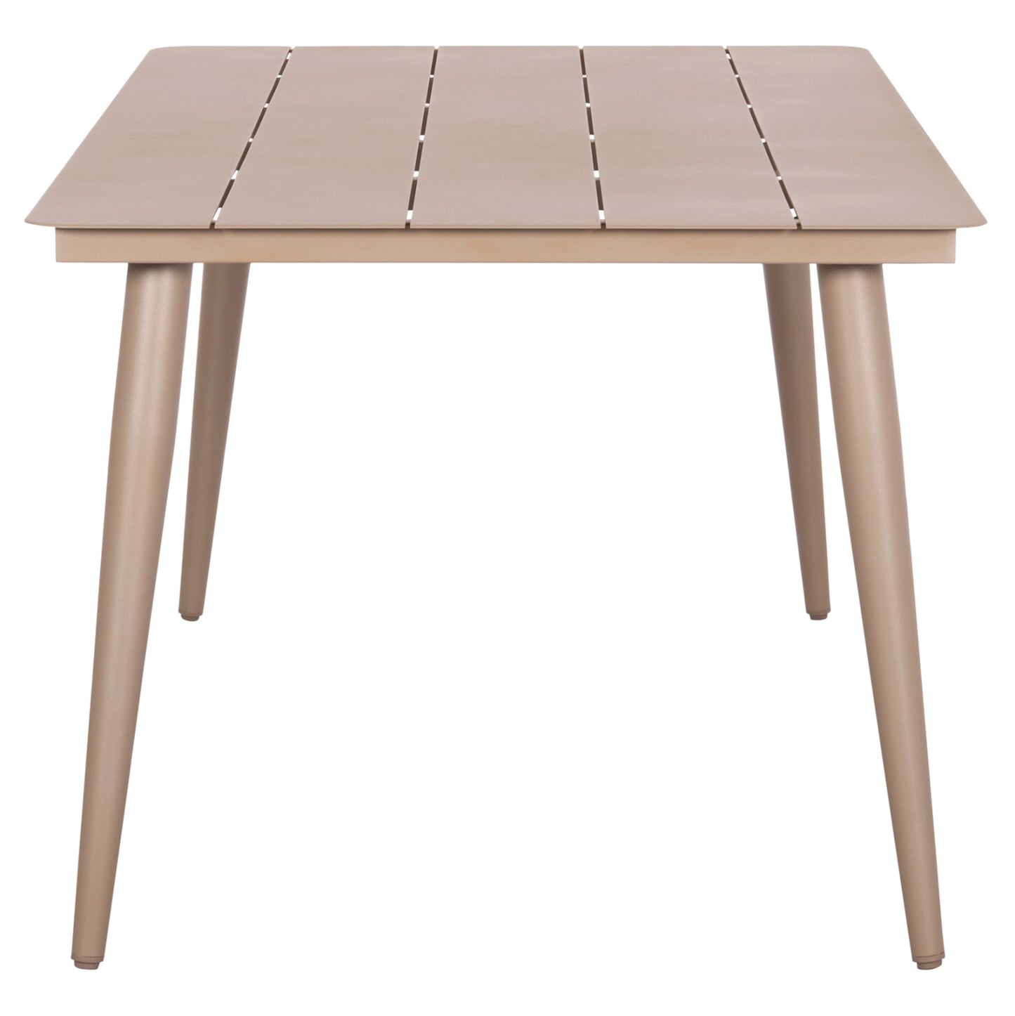 ALUMINUM DINING TABLE RECTANGULAR HIGER HM6291.04 CAPPUCCINO 160x90x78Hcm.
