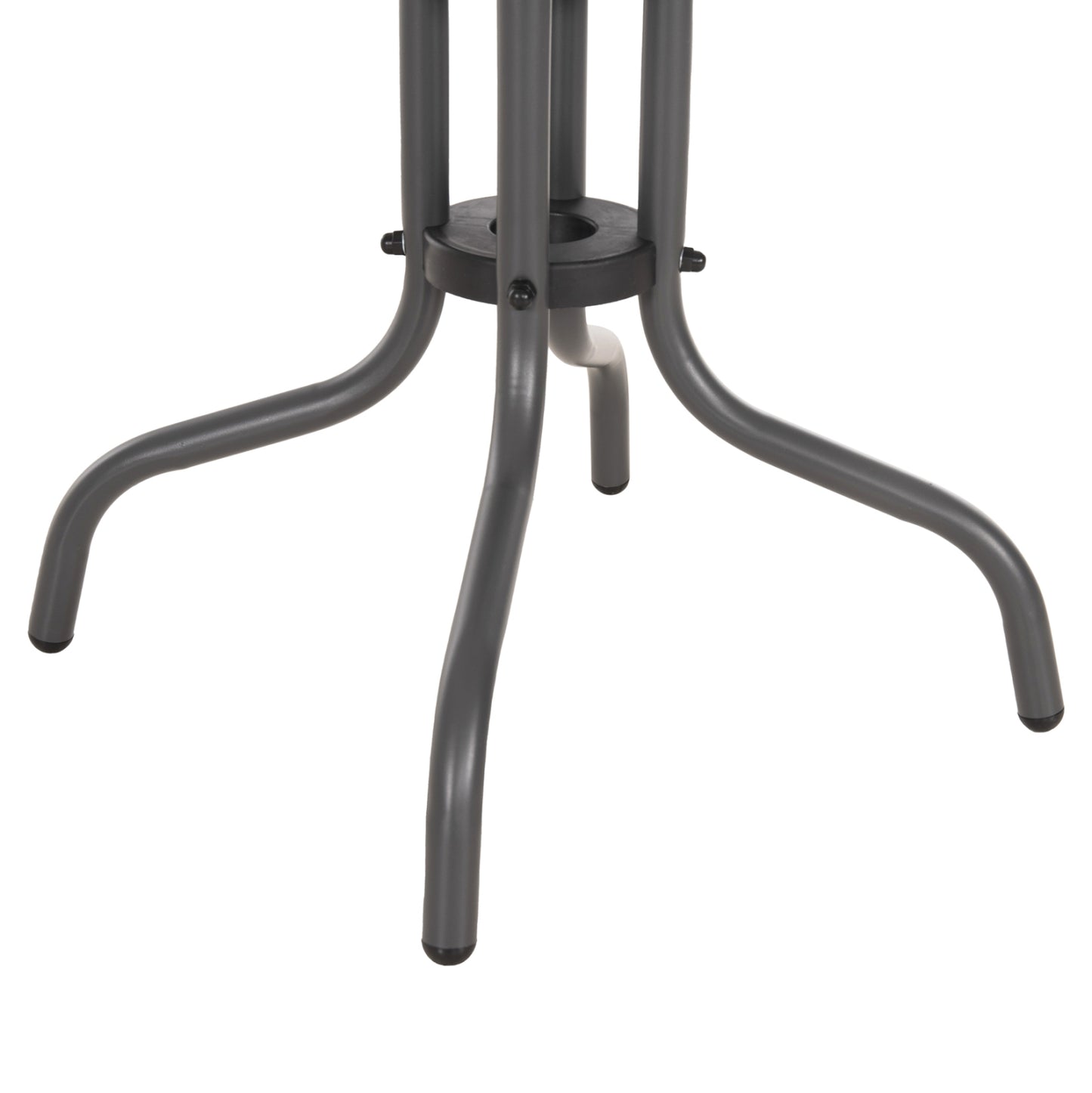 COFFEE TABLE FIGO HM6067.01 METAL IN GREY-TEMPERED GLASS TOP 45x45x51Hcm.