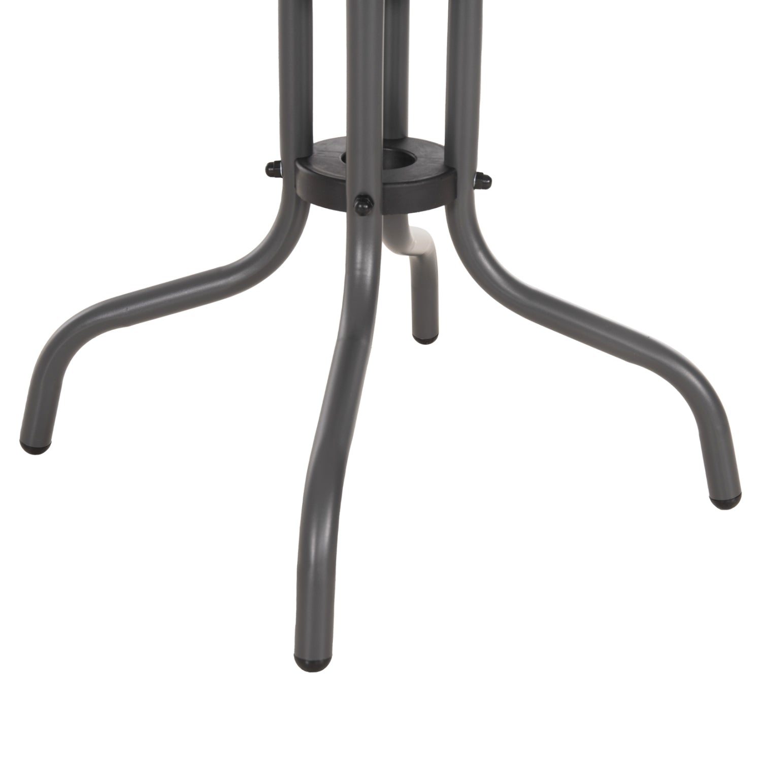 COFFEE TABLE FIGO HM6067.01 METAL IN GREY-TEMPERED GLASS TOP 45x45x51Hcm.