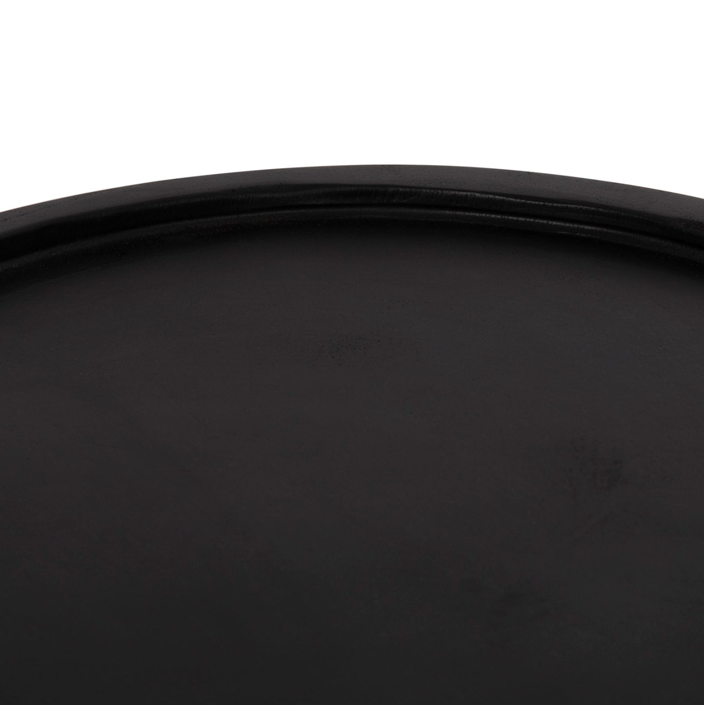 SIDE TABLE BERMAL HM9889.12 SOLID SUAR WOOD IN BLACK COLOR Φ35x65Hcm.