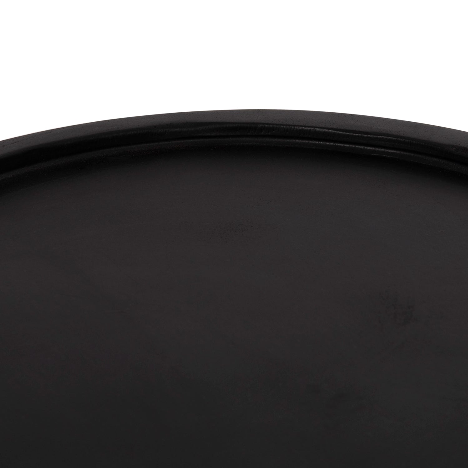 SIDE TABLE BERMAL HM9889.12 SOLID SUAR WOOD IN BLACK COLOR Φ35x65Hcm.