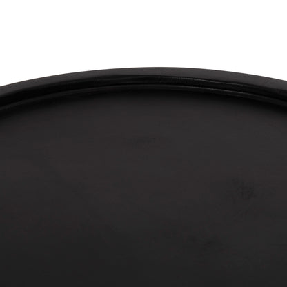 SIDE TABLE BERMAL HM9889.12 SOLID SUAR WOOD IN BLACK COLOR Φ35x65Hcm.