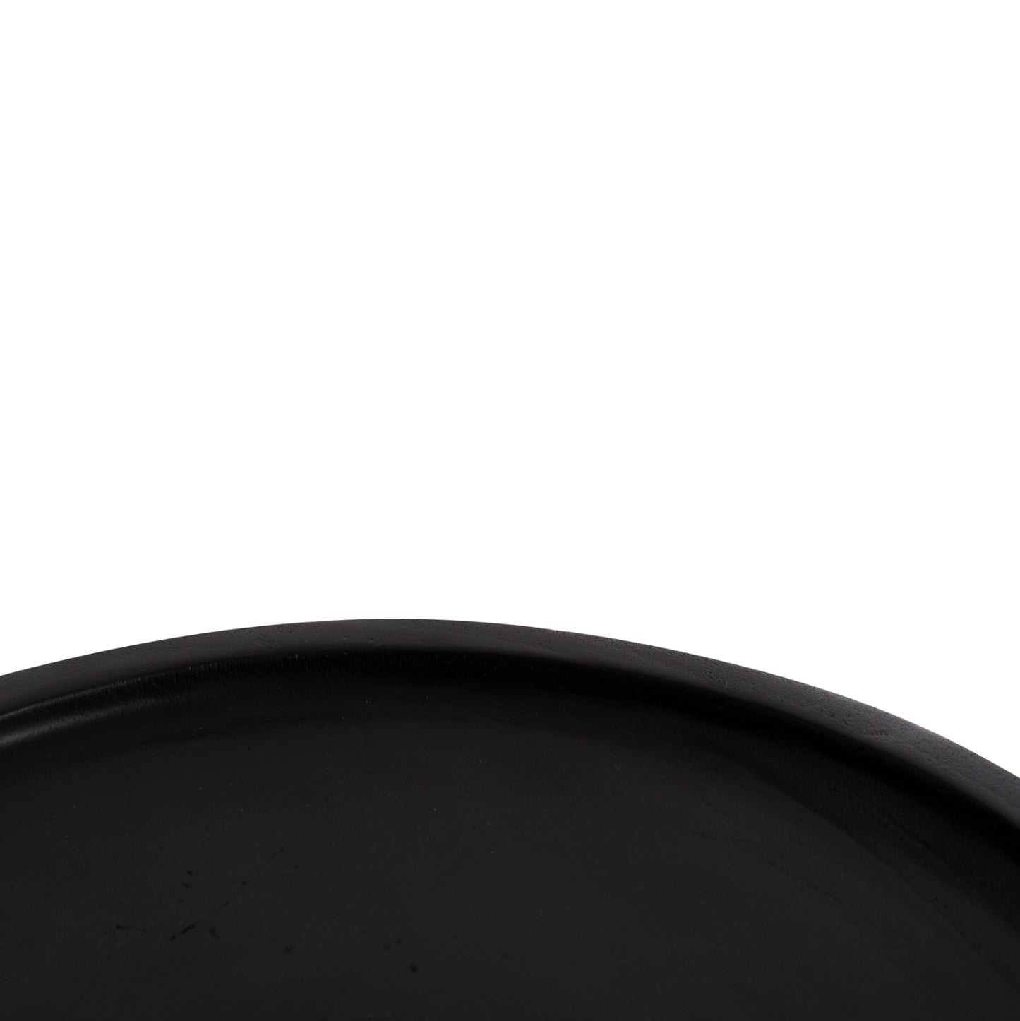 SIDE TABLE LOKI HM9899.12 SOLID SUAR WOOD IN BLACK Φ30x50Hcm.