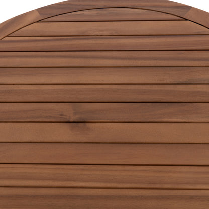 OUTDOOR ROUND COFFEE TABLE SANJI HM6222 ACACIA WOOD IN NATURAL COLOR Φ66x48.5Hcm