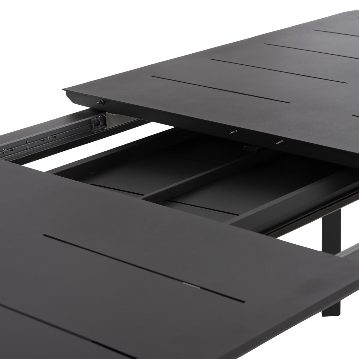 DINING TABLE EXTENDABLE SYMPO HM6415.01 GREY ALUMINUM 220-300x100x75Hcm.