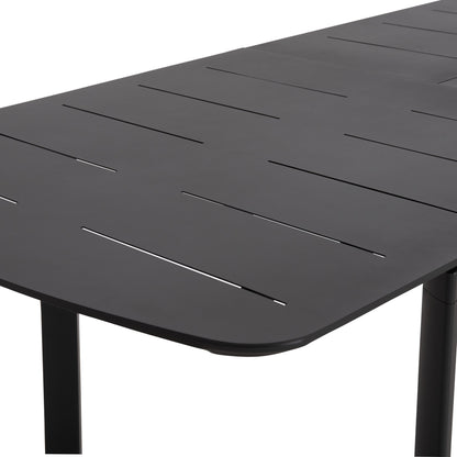 DINING TABLE EXTENDABLE SYMPO HM6415.01 GREY ALUMINUM 220-300x100x75Hcm.