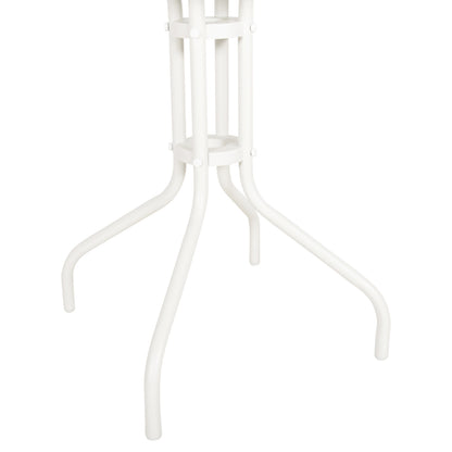 OUTDOOR ROUND TABLE LINO HM5973.02 METALLIC IN WHITE Φ60x70Hcm.