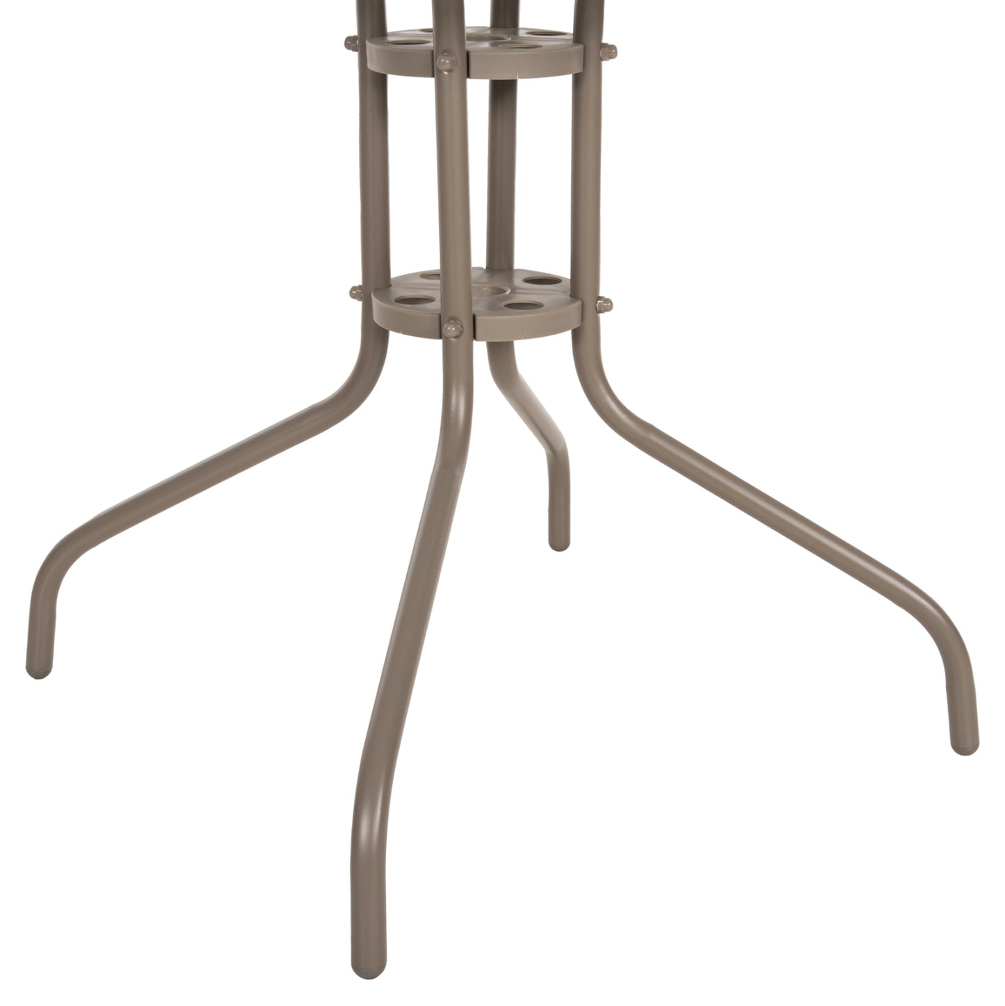 OUTDOOR TABLE SQUARE FIGO HM5036.04 CHAMPAGNE METAL-GLASS TABLETOP 70Χ70Χ72.5Hcm