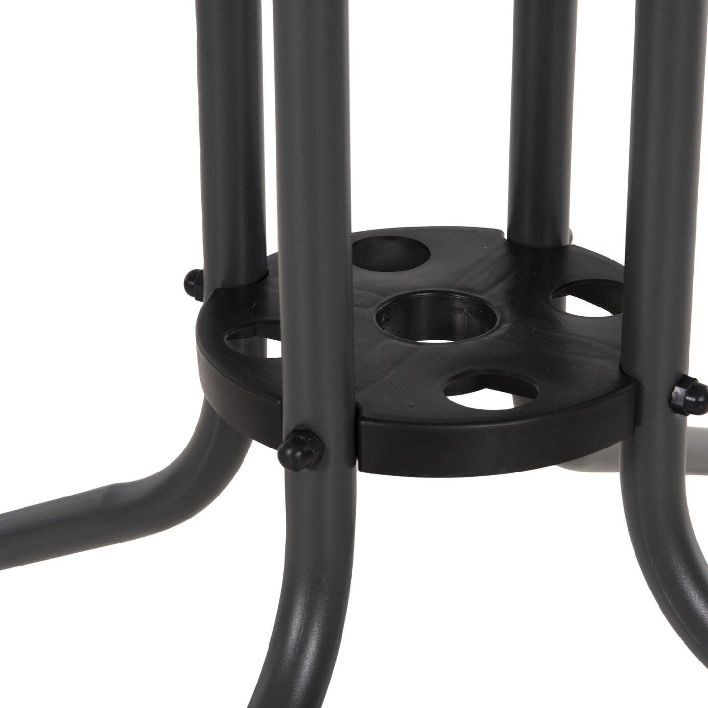 OUTDOOR TABLE SQUARE FIGO HM5972.01 GREY METAL-GLASS TABLETOP 80Χ80Χ71Hcm
