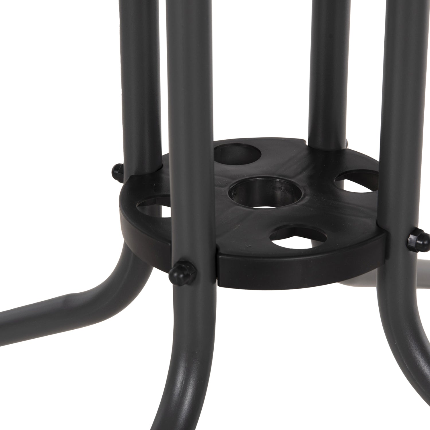 OUTDOOR TABLE SQUARE FIGO HM5972.01 GREY METAL-GLASS TABLETOP 80Χ80Χ71Hcm