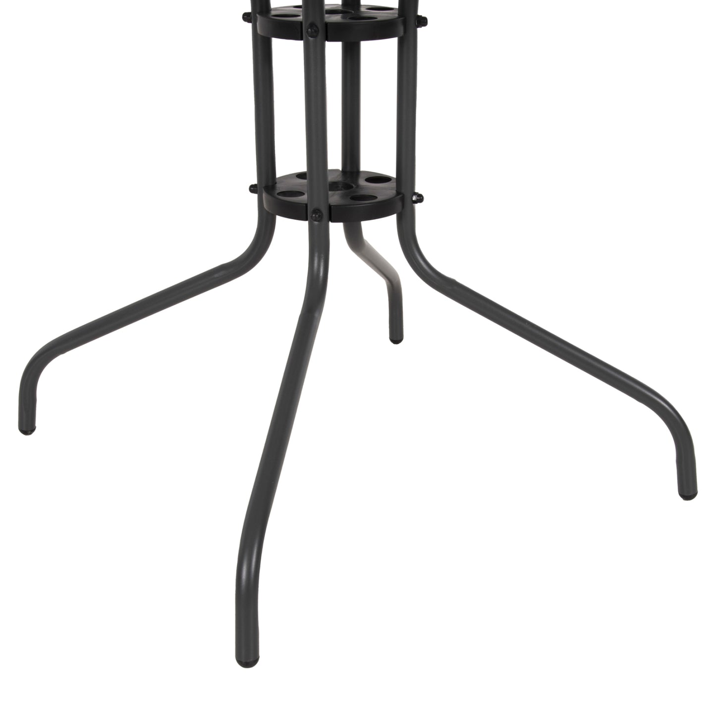 OUTDOOR TABLE SQUARE FIGO HM5972.01 GREY METAL-GLASS TABLETOP 80Χ80Χ71Hcm
