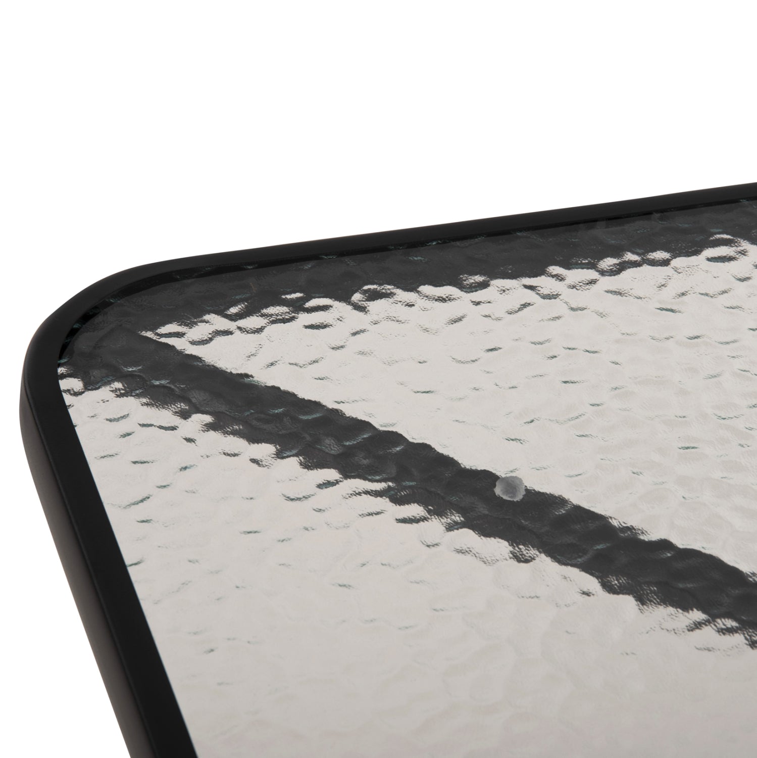OUTDOOR TABLE SQUARE FIGO HM5972.03 BLACK METAL-GLASS TABLETOP 80Χ80Χ71Hcm