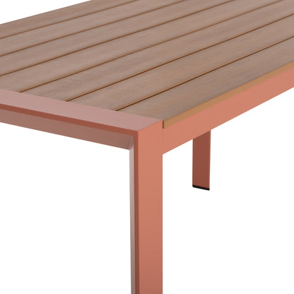ΤΡΑΠΕΖΙ ΕΞΩΤ.ΧΩΡΟΥ GOYA HM6059.08 ΑΛΟΥΜΙΝΙΟ ΣE TERRACOTTA & POLYWOOD 160X80Χ75Υεκ.