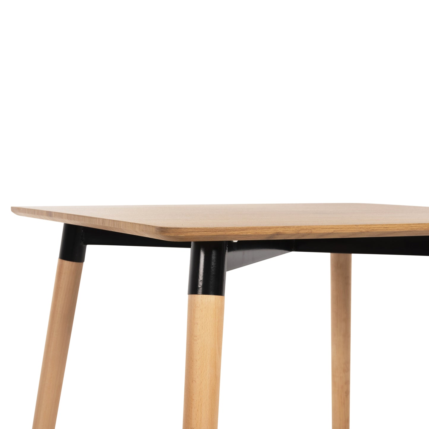DINING TABLE MINIMAL HM0057.04 MDF TABLETOP IN NATURAL COLOR-BEECH WOOD LEGS IN NATURAL 80Χ80Χ74Hcm.