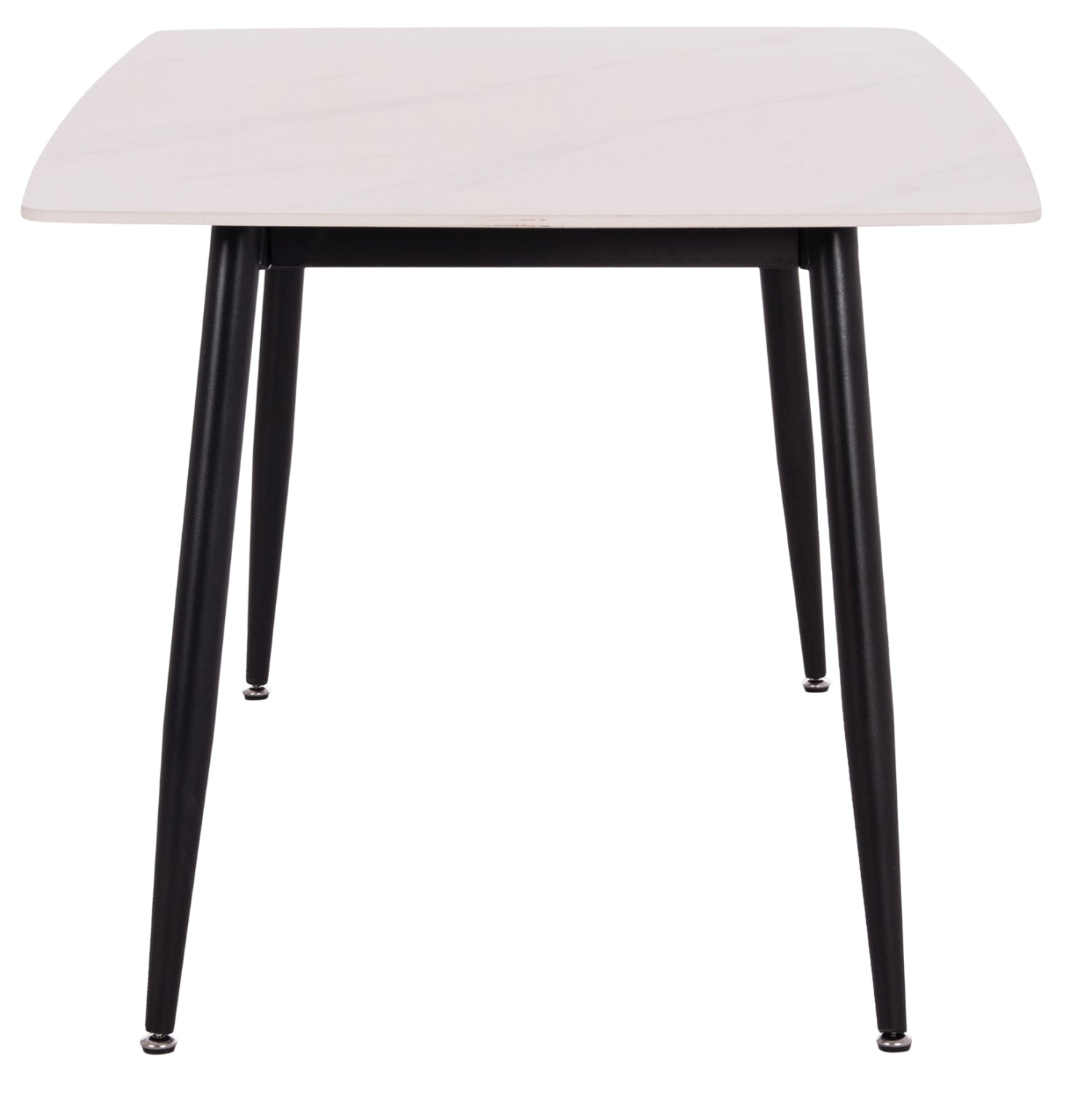 DINING TABLE RAVEN HM18149.01 CERAMIC TOP IN WHITE MARBLE LOOK 140x80x74Hcm.