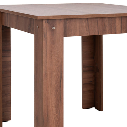 DINING TABLE KELVIN HM2427.14 MELAMINE IN WALNUT 80x80x77Hcm.
