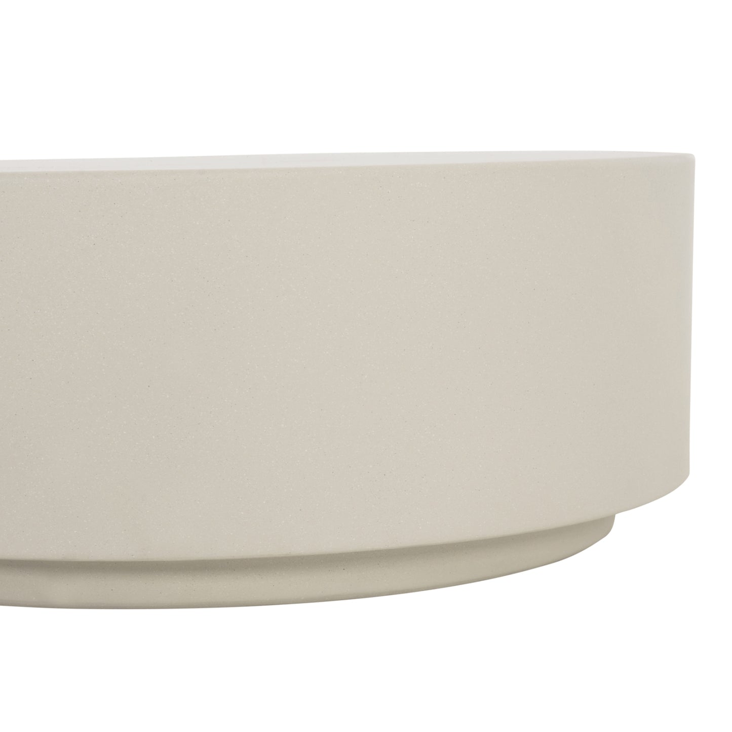 ROUND OUTDOOR COFFEE TABLE KYOKO HM6579.02 BEIGE FIBER CEMENT Φ90x34Hcm