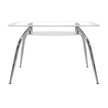 ΤΡΑΠΕΖΙ NORRIS 120Χ75Χ75ΕΚ HM0086.01 ΓΥΑΛΙΝΟ ΛΕΥΚΟ