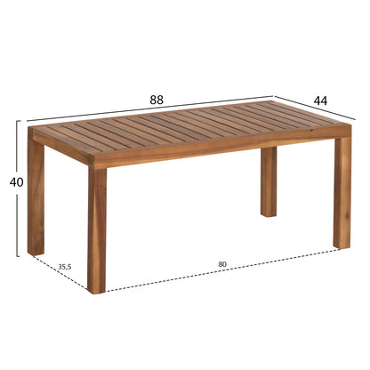 OUTDOOR COFFEE TABLE KIRBY HM6533 ACACIA WOOD--NATURAL COLOR 88x44x40Hcm.