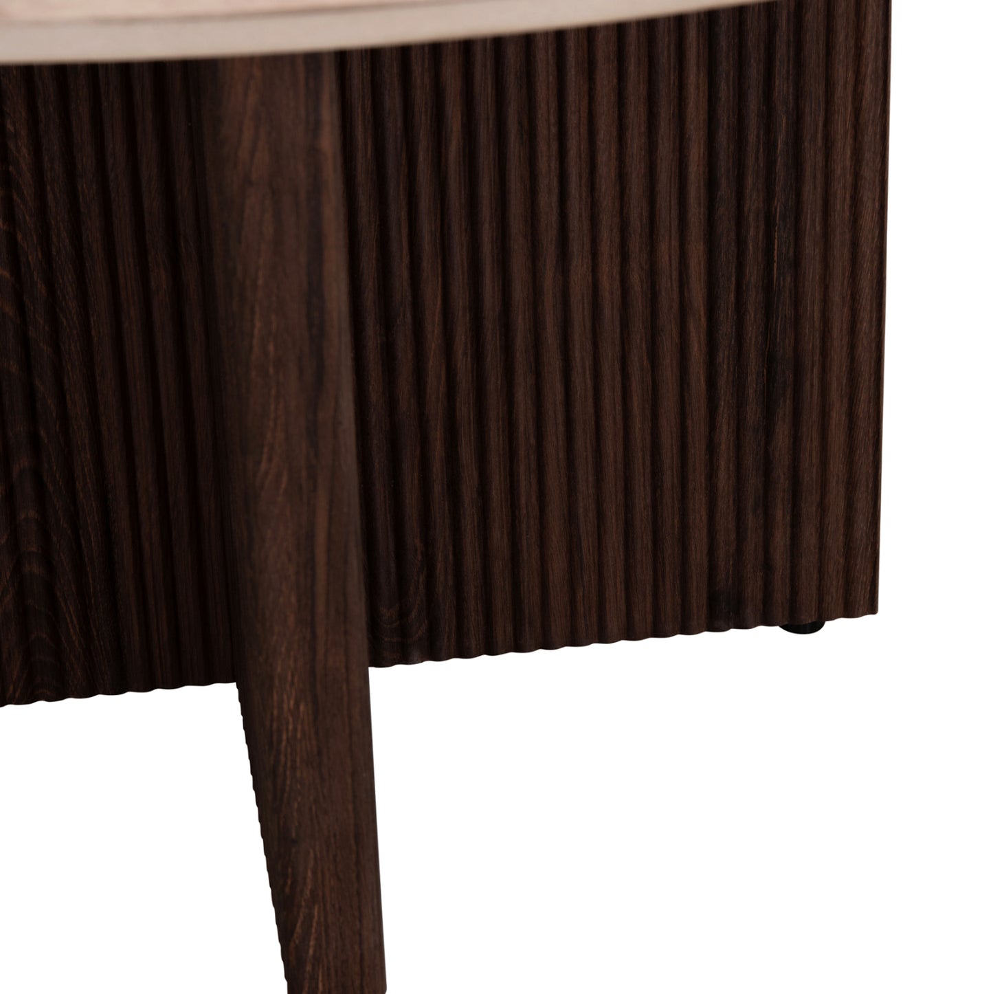 COFFEE TABLE SKY HM18329 CERAMIC TOP WITH TRAVERTINE STONE LOOK--MDF BASE Φ80x40H