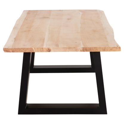 COFFEE TABLE SOFIA SLIM HM8502.21 ACACIA WOOD IN LIGHT NATURAL COLOR 115x65x41Hcm.