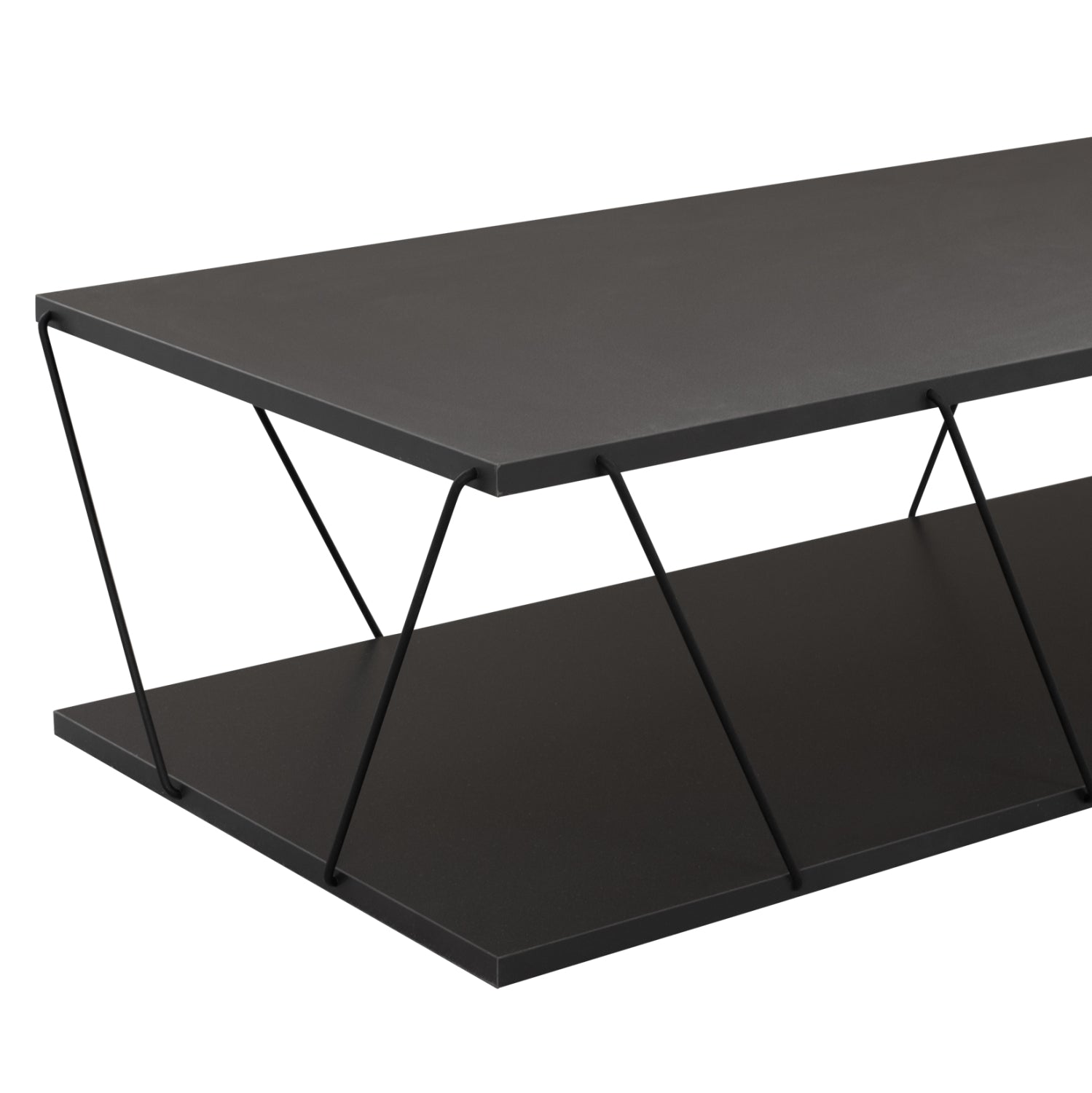 COFFEE TABLE TRENTON IN CHARCOAL GREY&BLACK HM8927.02 120Χ50Χ30H