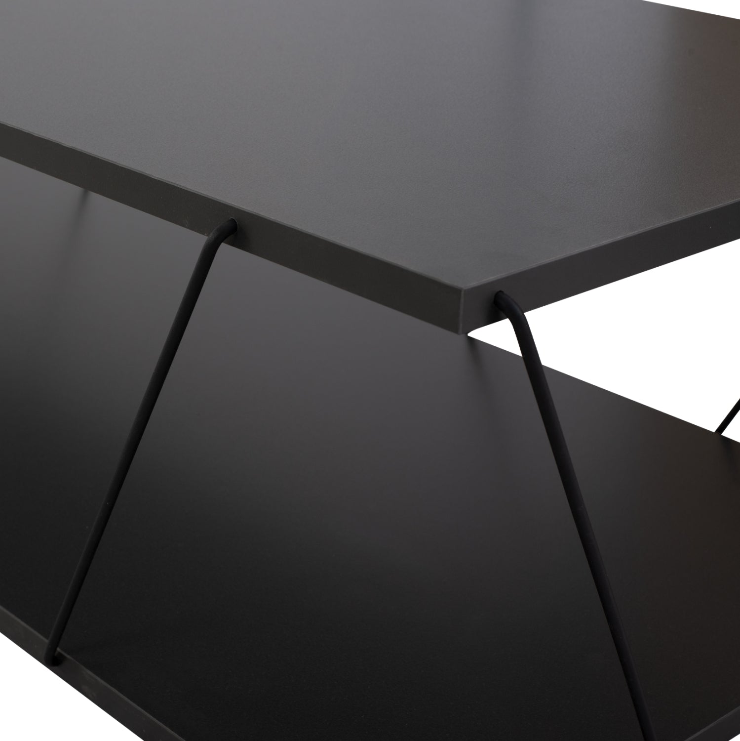 COFFEE TABLE TRENTON IN CHARCOAL GREY&BLACK HM8927.02 120Χ50Χ30H