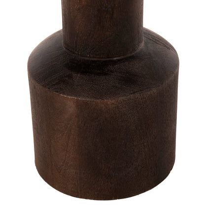 COFFEE TABLE ROUND CRAMM HM9700 SOLID MANGO WOOD IN DARK BROWN Φ45x47Hcm.