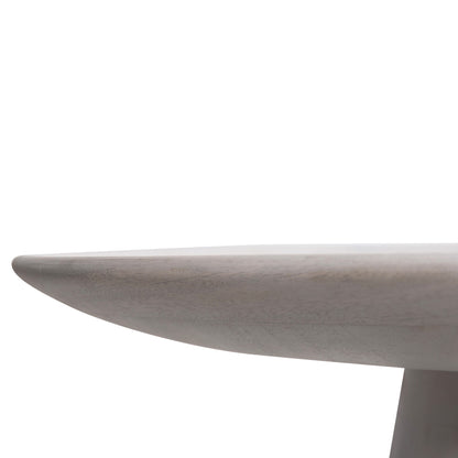 COFFEE TABLE ROUND ROSS HM9709 SOLID MANGO WOOD IN WHITE Φ60x45Hcm.