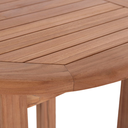 BAR STAND/TABLE ROUND PRESSCOT HM18114 TEAK WOOD--NATURAL COLOR Φ60x105Hcm.