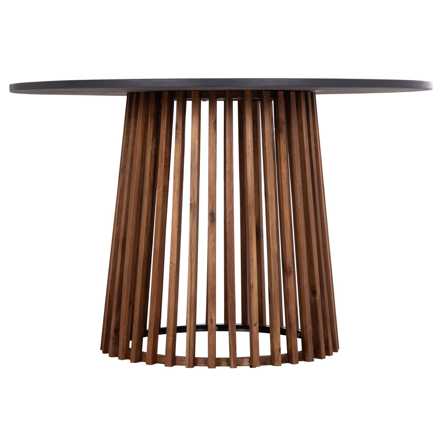 OUTDOOR ROUND DINING TABLE CRISTOBAL HM6235 ACACIA WOOD-CEMENT TOP Φ120x77Hcm.