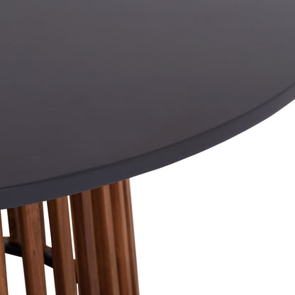 OUTDOOR ROUND DINING TABLE CRISTOBAL HM6235 ACACIA WOOD-CEMENT TOP Φ120x77Hcm.
