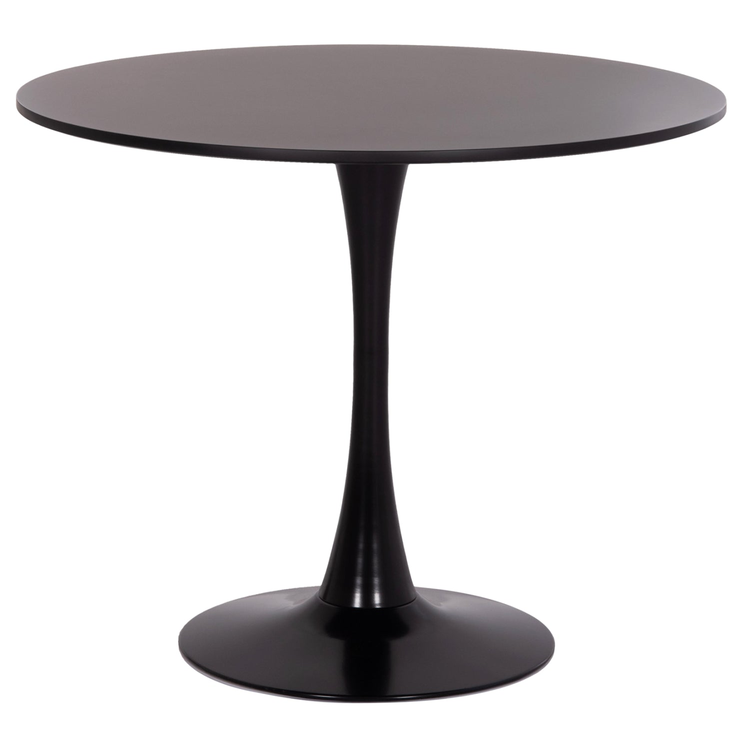 ROUND DINING TABLE BROLIN HM18141.02 MDF TOP-METAL BASE--BLACK Φ90x73Hcm.