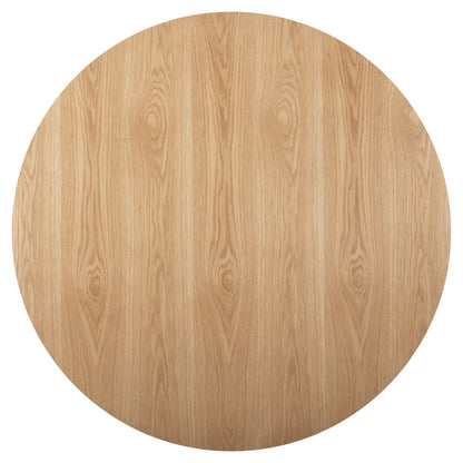 DINING ROUND TABLE DENTY HM9612.01 MDF WITH OAK VENEER-OAK COLOR Φ120x75Hcm.