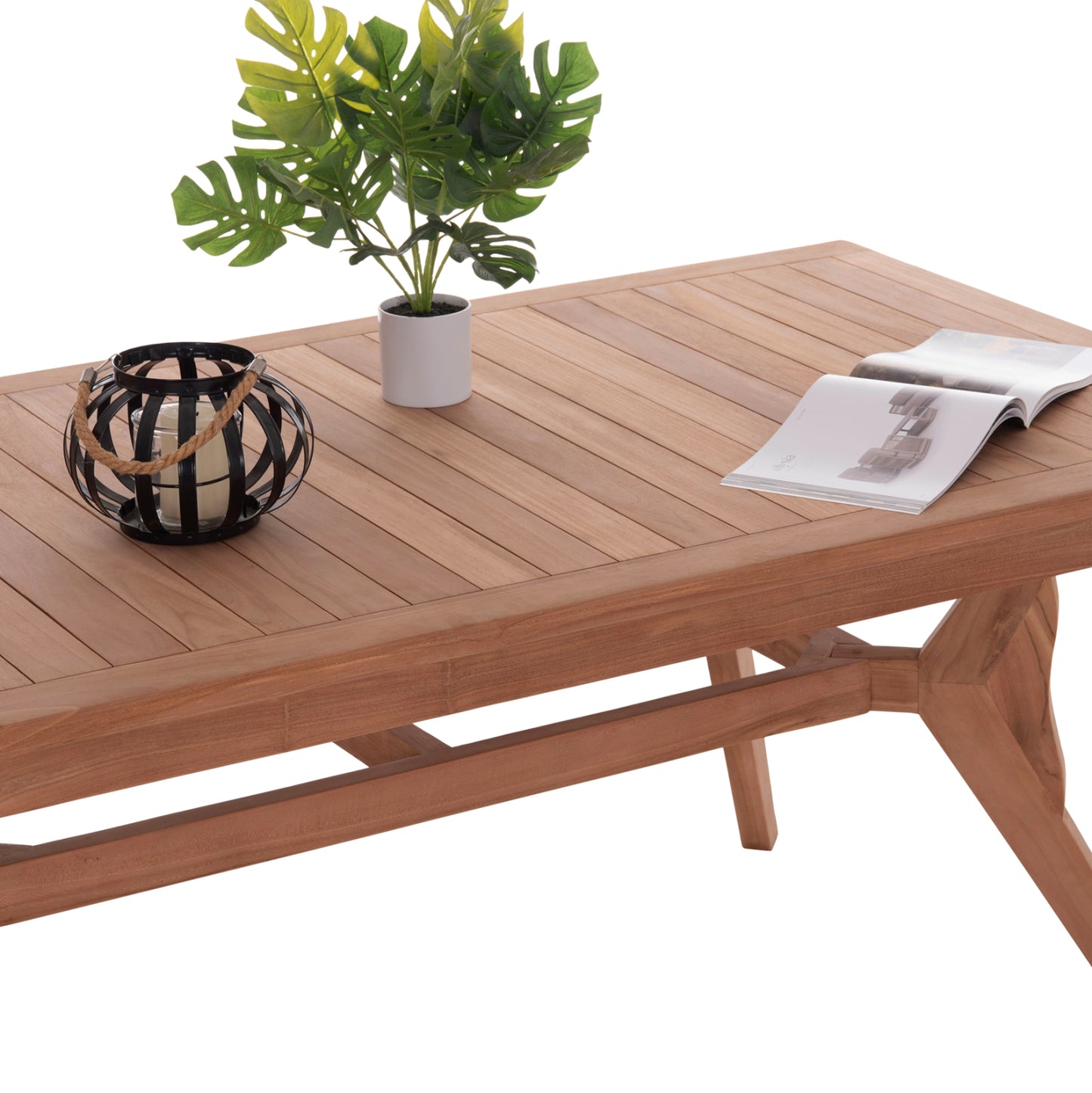 OUTDOOR DINING TABLE WONDER HM18116 TEAK WOOD--NATURAL COLOR 180x91x75Hcm.