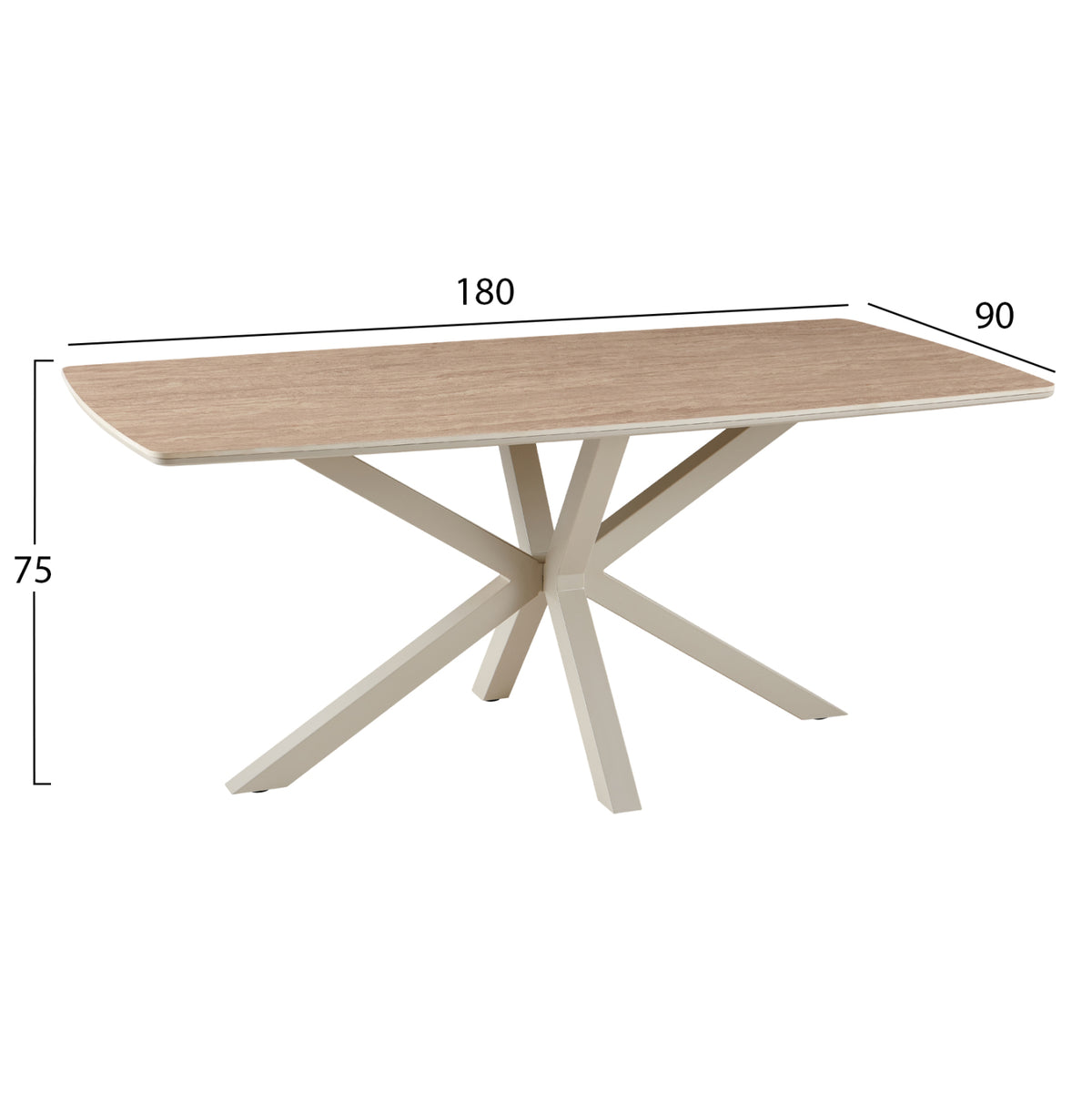 ΤΡΑΠΕΖΙ ΤΡΑΠΕΖΑΡΙΑΣ ERAGON HM18458.04 SINTERED STONE TOP ΣΕ ΤΡΑΒΕΡΤΙΝΑ 180x90x75Υεκ