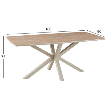 ΤΡΑΠΕΖΙ ΤΡΑΠΕΖΑΡΙΑΣ ERAGON HM18458.04 SINTERED STONE TOP ΣΕ ΤΡΑΒΕΡΤΙΝΑ 180x90x75Υεκ