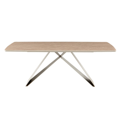 ΤΡΑΠΕΖΙ ΤΡΑΠΕΖΑΡΙΑΣ CATAN HM18464.04 SINTERED STONE TOP IN TRAVERTINE 200x100x75Υεκ
