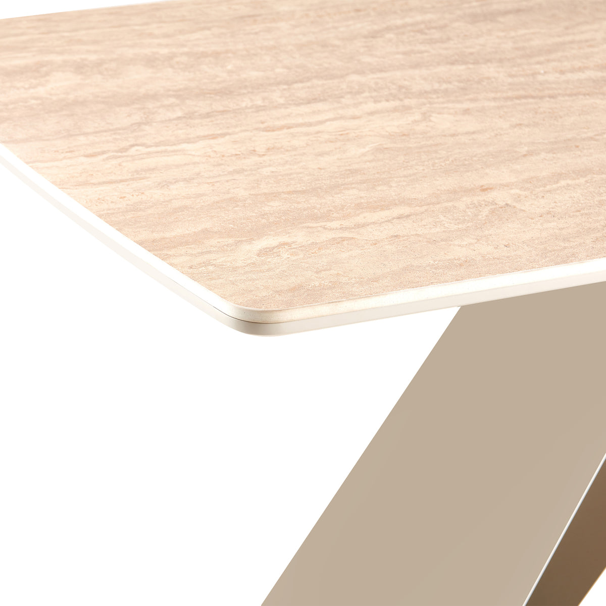 ΤΡΑΠΕΖΙ ΤΡΑΠΕΖΑΡΙΑΣ CATAN HM18464.04 SINTERED STONE TOP IN TRAVERTINE 200x100x75Υεκ